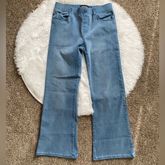 Betabrand Pull On Bootcut Jeans Light Wash Elastic Waist Womens Size Small - Picture 1 of 8